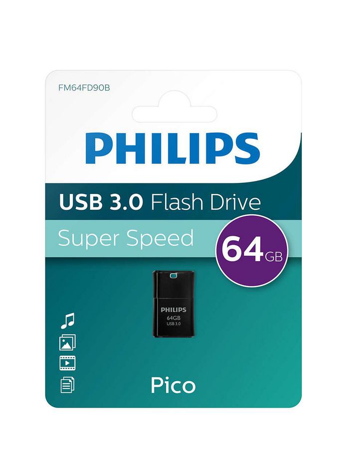 Philips Pico Edition 3.0 Usb Flash Drive 64 Gb Usb Type-A Black - W128329588