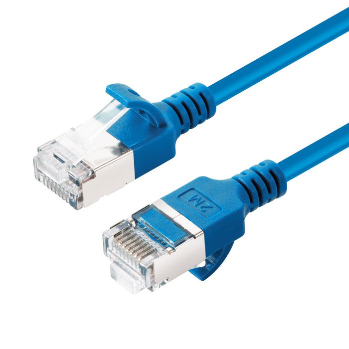 MicroConnect CAT6A U-FTP Slim, LSZH, 1m Network Cable, Blue - W128178658