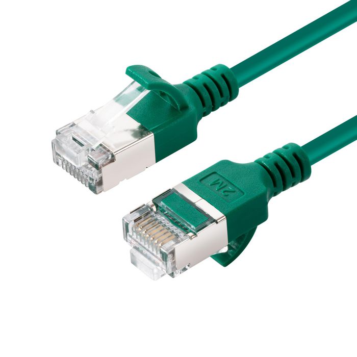 MicroConnect CAT6A U-FTP Slim, LSZH, 1m Network Cable, Green - W128178667