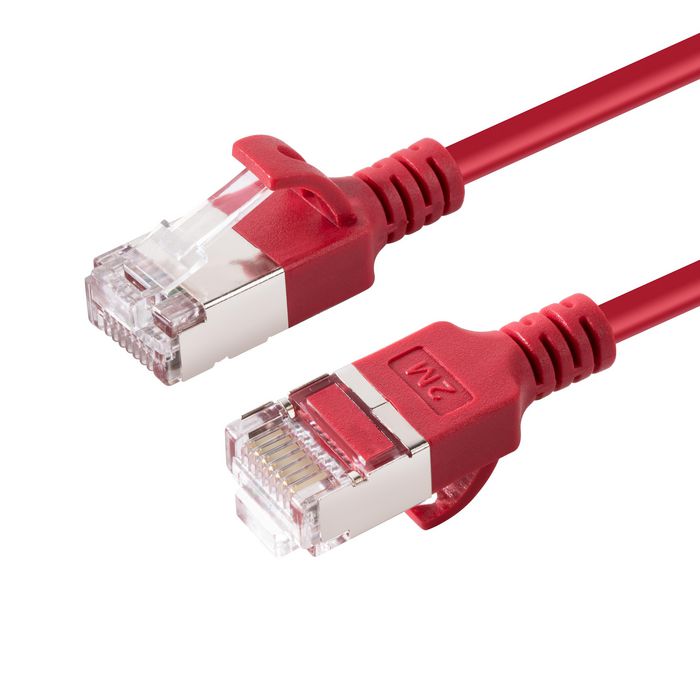 MicroConnect CAT6A U-FTP Slim, LSZH, 1m Network Cable, Red - W128178685