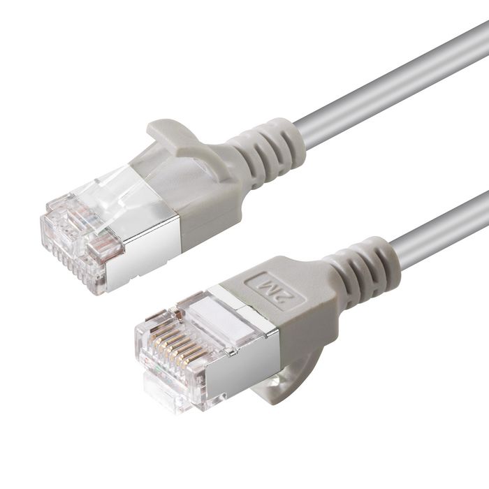 MicroConnect CAT6A U-FTP Slim, LSZH, 1m Network Cable, Grey - W128178640