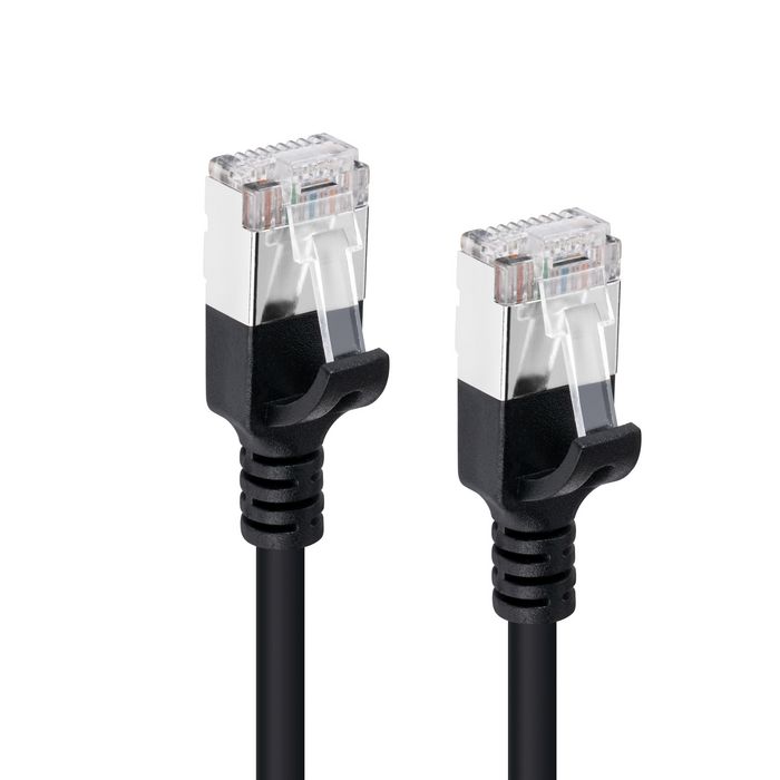 MicroConnect CAT6A U-FTP Slim, LSZH, 2m Network Cable, Black - W128178696