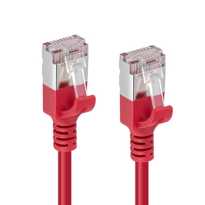 MicroConnect CAT6A U-FTP Slim, LSZH, 0.50m Network Cable, Red - W128178684