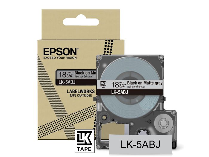 Epson Matte Tape – Grey/Black 18Mm(8M) – Lk-5Abj - W128338472