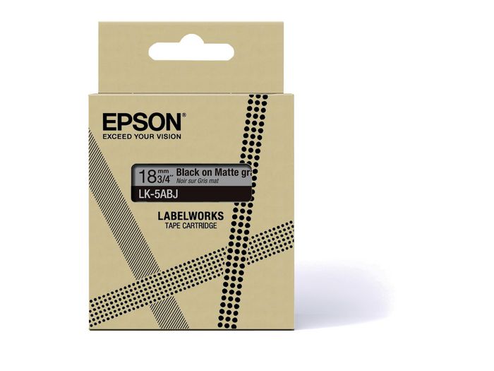 Epson Matte Tape – Grey/Black 18Mm(8M) – Lk-5Abj - W128338472