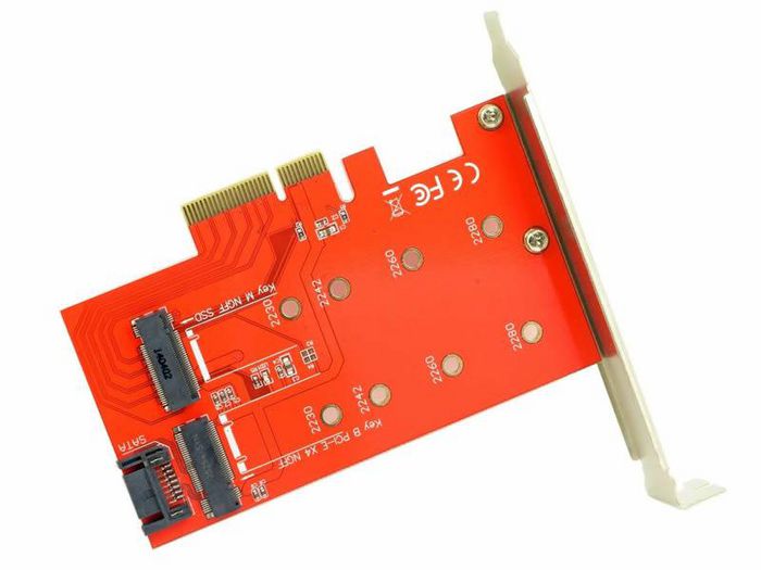 CoreParts NGFF M.2 to PCIe Adapter M-key PCIe X4 NVME / B-key SSD M.2 30mm,42mm,60mm,80mm - W124990044