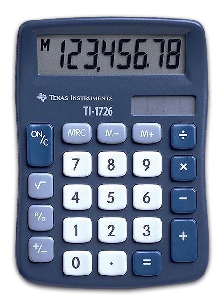 Texas Instruments Ti-1726 Calculator Pocket Basic Blue - W128298871