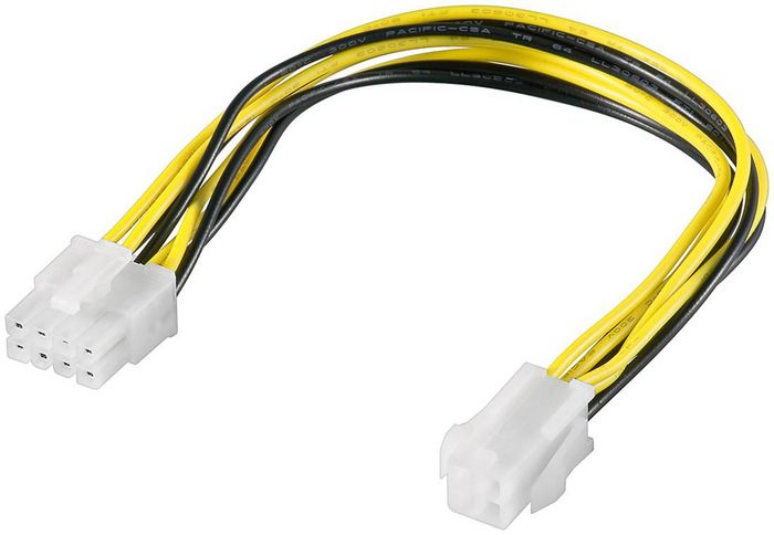 Goobay POWER CABLE 8 PIN FEMALE TO 4 PIN MALE - 10CM - W128320497