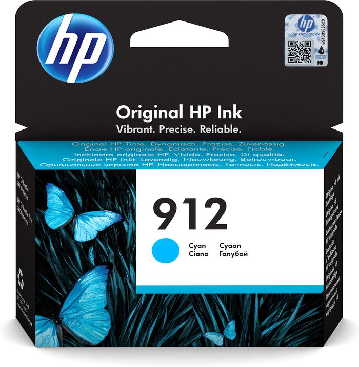 HP 912 Cyan Original Ink Cartridge - W128255280