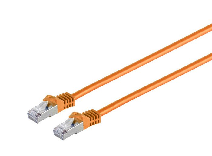MicroConnect RJ45 Patch Cord S/FTP w. CAT 7 raw cable, 1.5m, Orange - W124374777