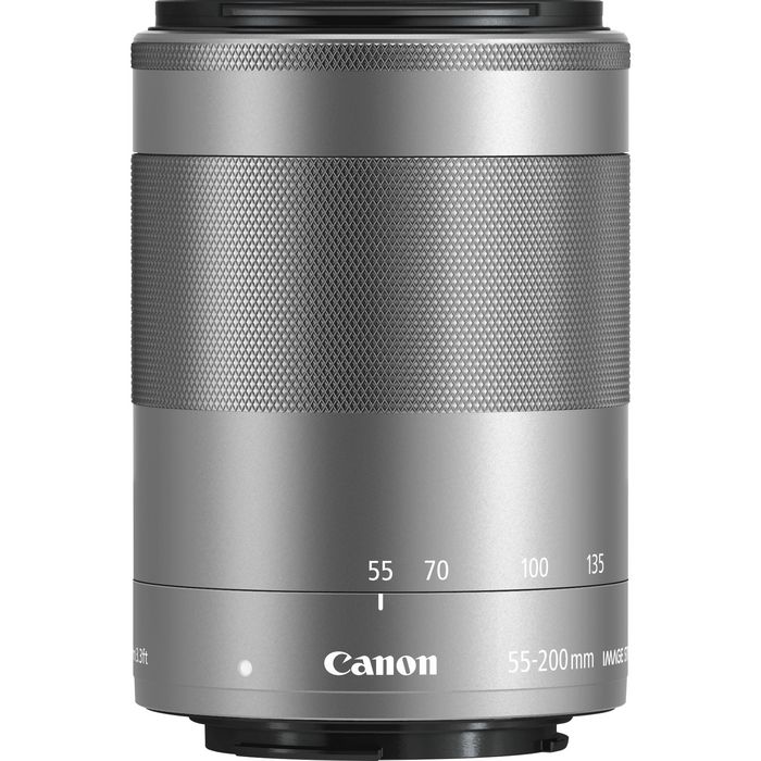 Canon EF-M 55-200mm f/4.5-6.3 IS STM Lens - Silver - W128341832