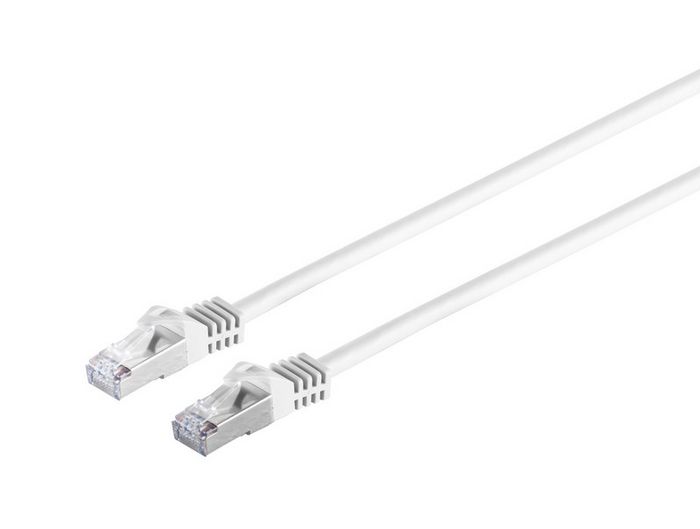 MicroConnect RJ45 Patch Cord S/FTP w. CAT 7 raw cable, 20m, White - W125174315