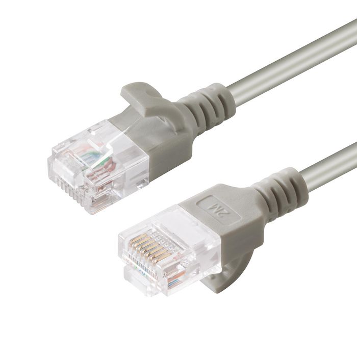 MicroConnect CAT6a U/UTP SLIM Network Cable 2m, Grey - W125627989