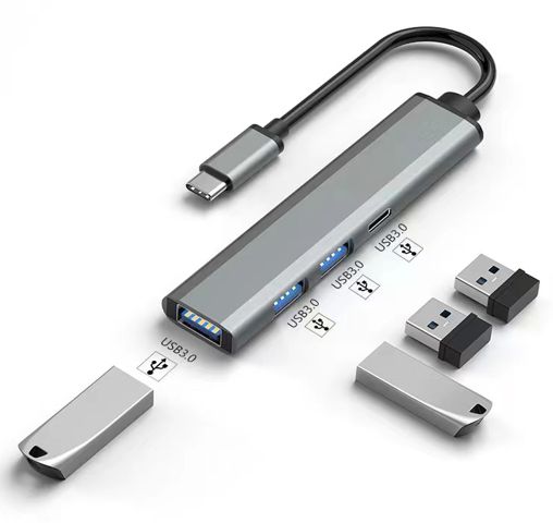 eSTUFF 4 Port USB-A/USB-C Hub with USB-C cable(Gearlab box) - W128348729