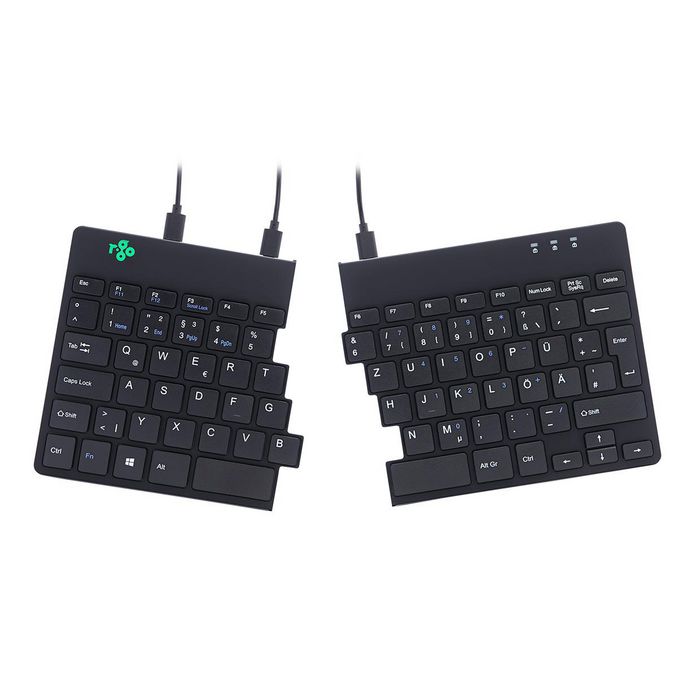 R-Go Tools R-Go Split Break Ergonomic Keyboard, QWERTZ (DE), black, wired - W124870836