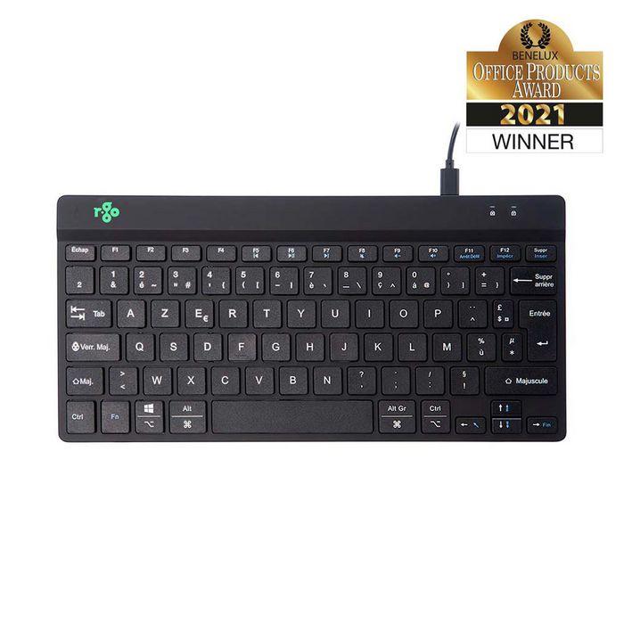 R-Go Tools R-Go Compact Break Keyboard, AZERTY (FR), black, wired - W126275850