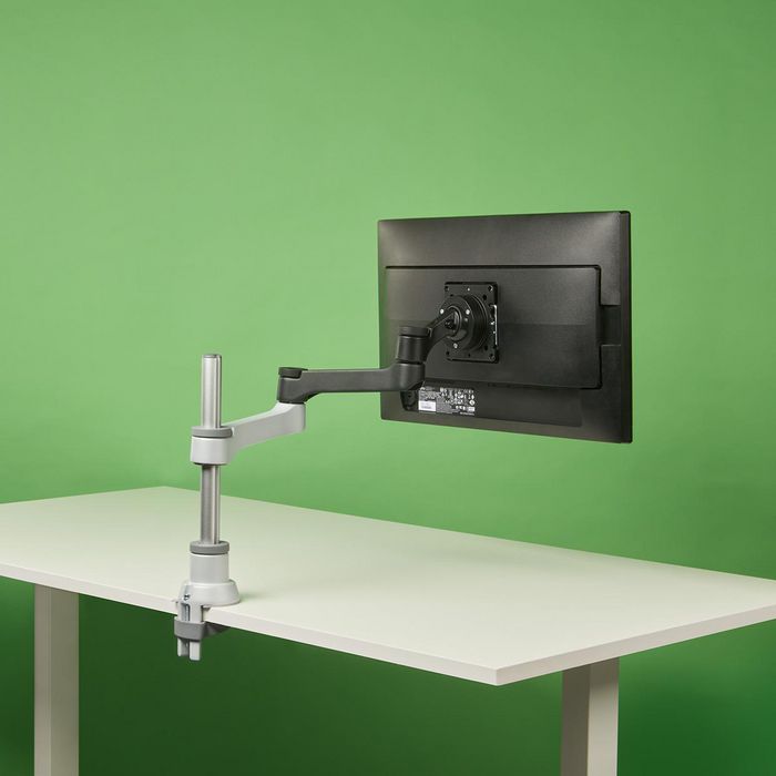 R-Go Tools R-Go Zepher 4 C2, Single Monitor Arm, Desk Mount, Adjustable, 0-8 kg, Black-Silver, Low Carbon Footprint - W124971172