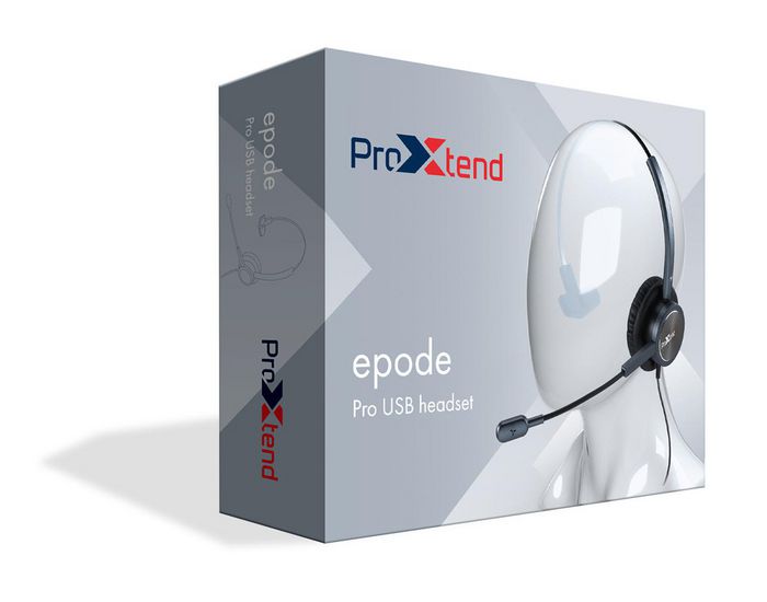 ProXtend Epode Wired USB Headset - Black, 2.4m Cable - W128368181