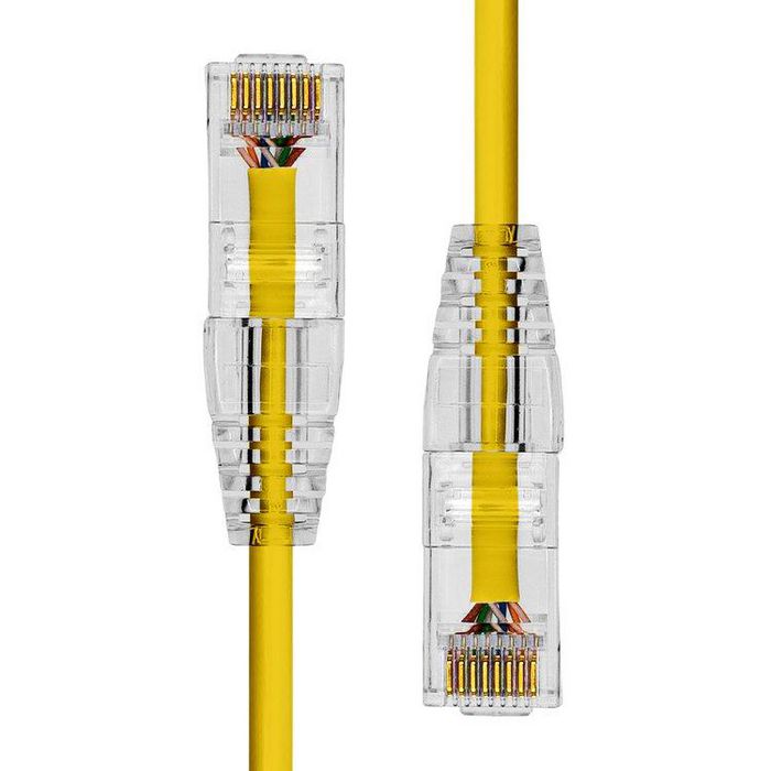 ProXtend Ultra Slim CAT6 U/UTP CU LSZH Ethernet Cable Yellow 20cm - W128367429
