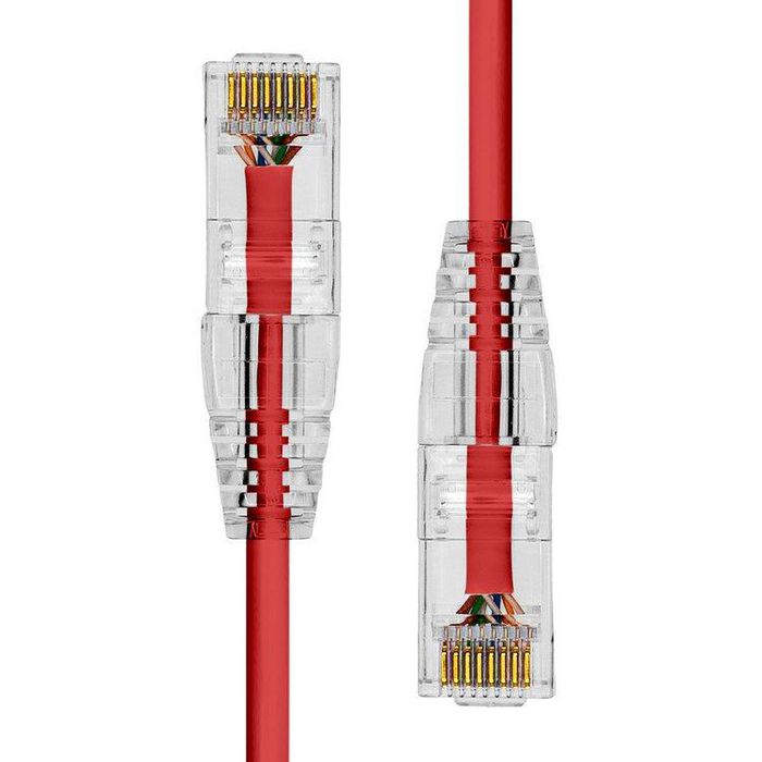 ProXtend Ultra Slim CAT6A U/UTP CU LSZH Ethernet Cable Red 25cm - W128367439
