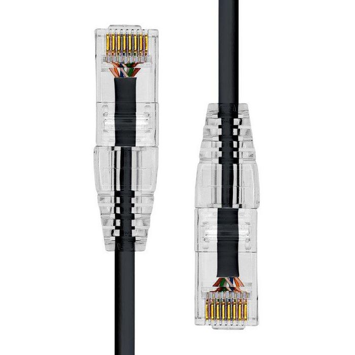 ProXtend Ultra Slim CAT6A U/UTP CU LSZH Ethernet Cable Black 75cm - W128367455