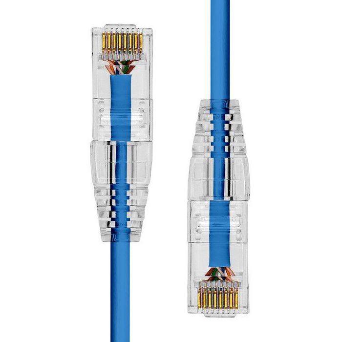 ProXtend Ultra Slim CAT6A U/UTP CU LSZH Ethernet Cable Blue 25cm - W128367522
