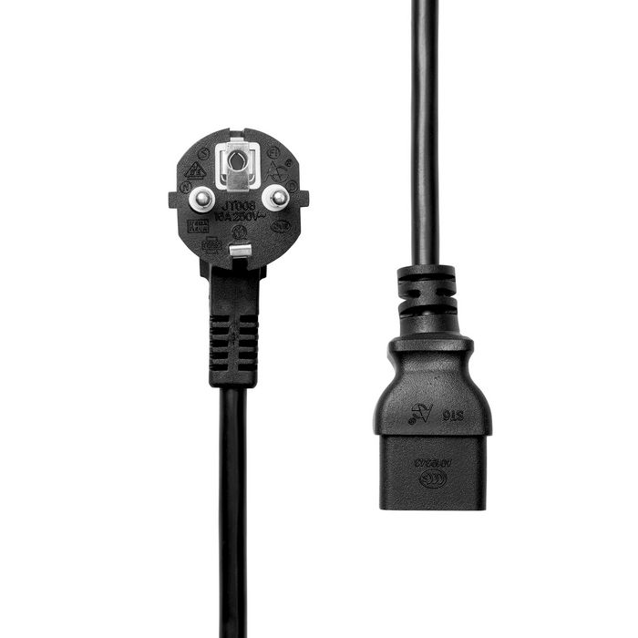 ProXtend Power Cord Schuko Angled to C19 2M Black - W128366248