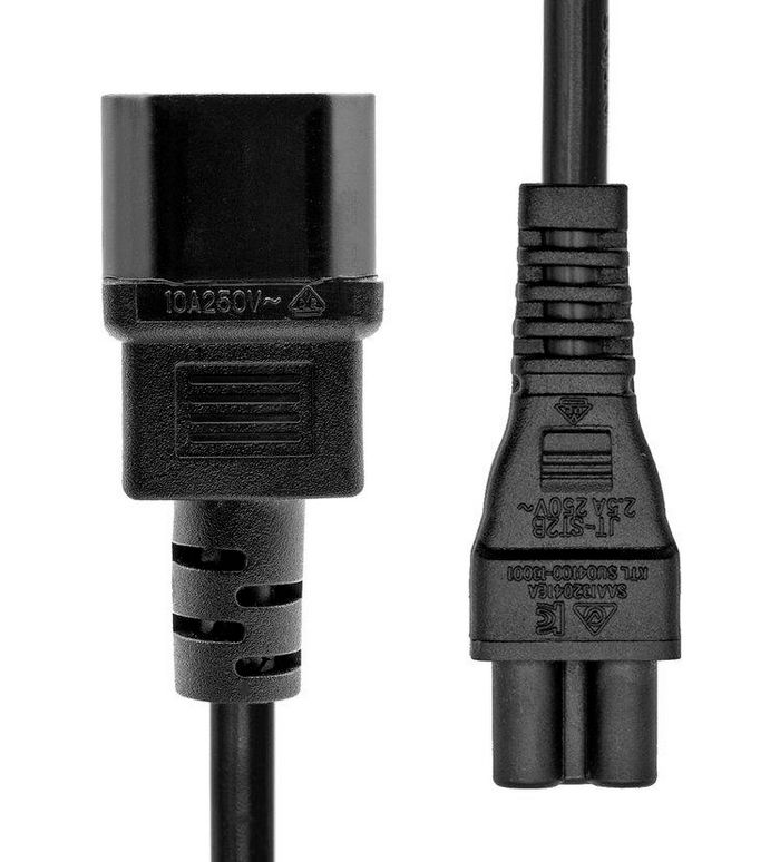 ProXtend Power Cord C14 to C5 2M Black - W128366394
