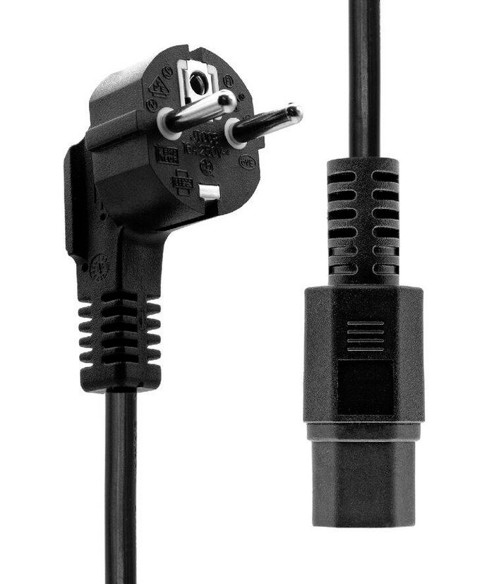 ProXtend Power Cord Schuko Angled to C15 0.5M Black - W128366463