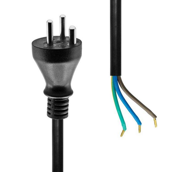 ProXtend Power Cord Denmark to Open End 3M Black - W128366472