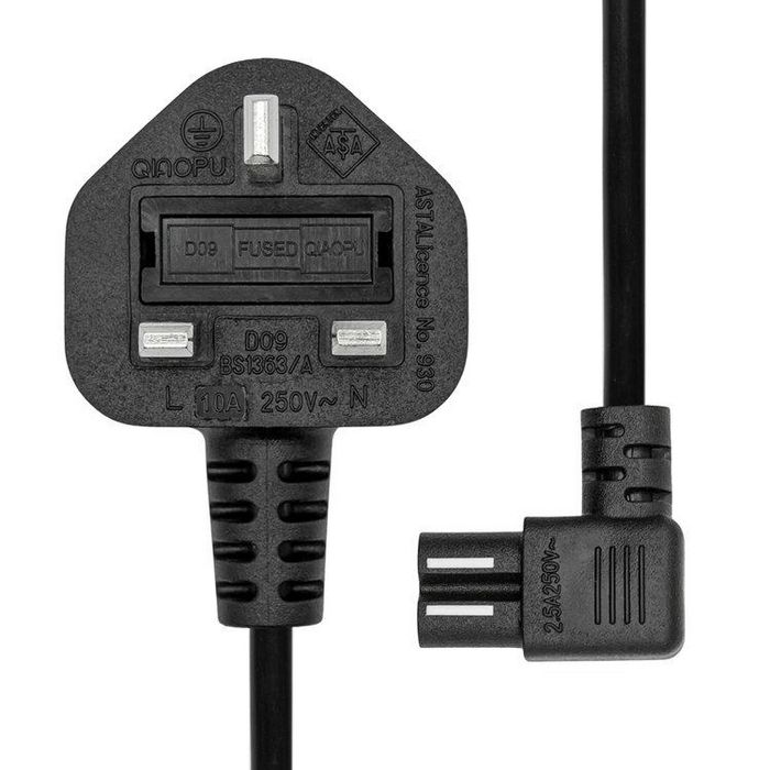 ProXtend Power Cord UK to angled C7 2M Black - W128366488