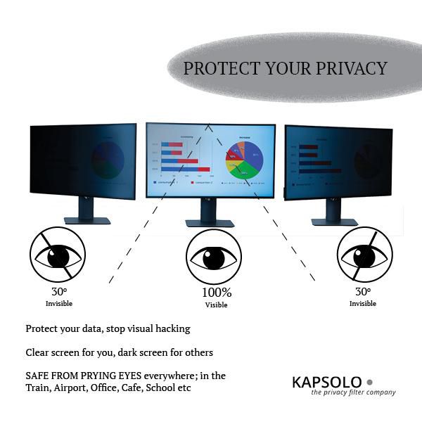 Kapsolo 2-Way Plug In Privacy 71,1Cm (28") Wide 16:10 28" 3H - W128369377