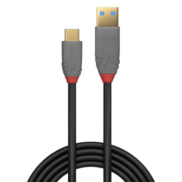 Lindy 1M Usb 3.1 Type A To C Cable, 5A Pd, Anthra Line - W128370429