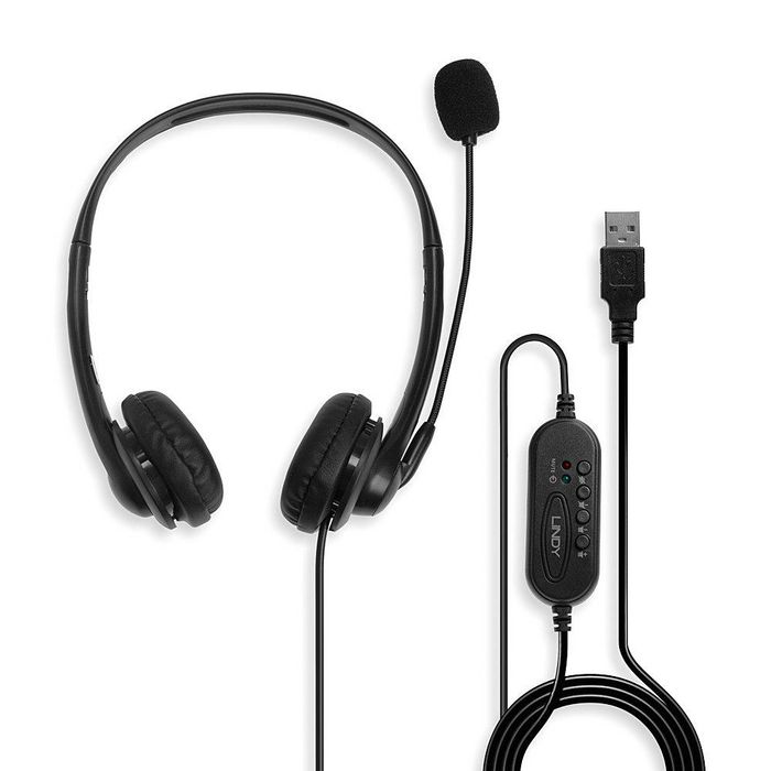 Lindy Usb Stereo Headset With Microphone - W128370515