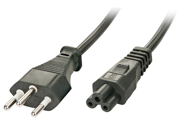 Lindy Power Cable Black 2 M C5 Coupler - W128370739