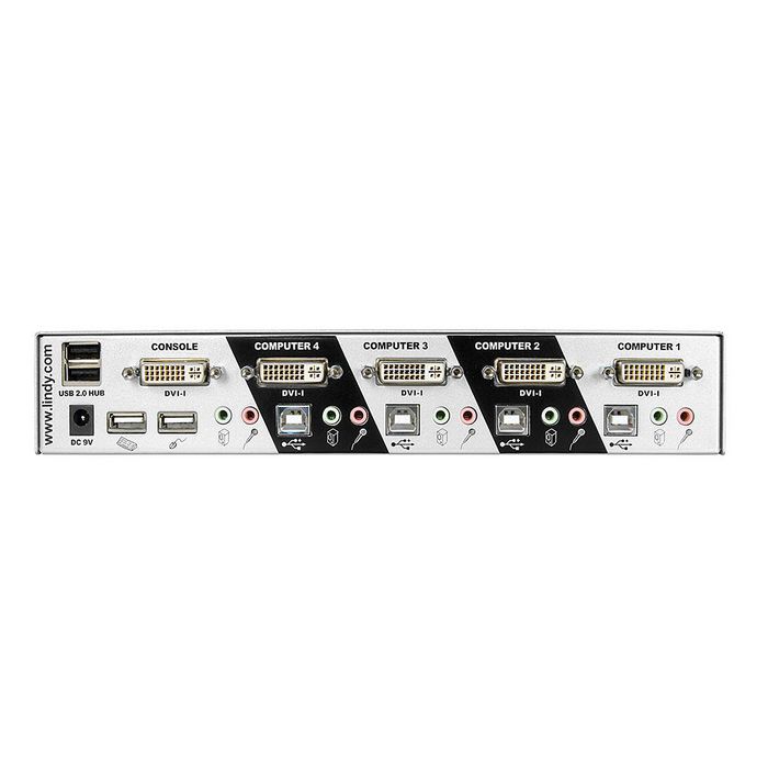 Lindy 4 Port Dvi-I Single Link Kvm Switch Pro - W128370750