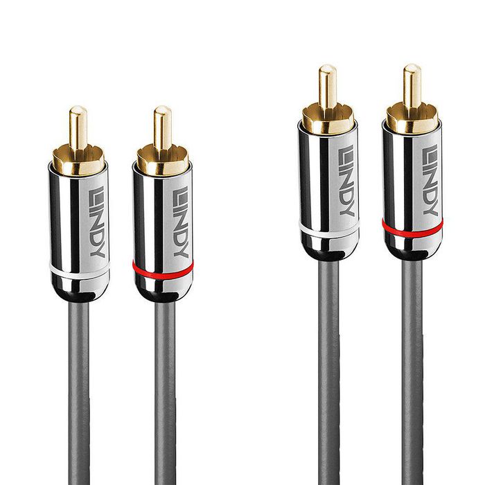 Lindy 0.5M Dual Phono Audio Cable, Cromo Line - W128370874