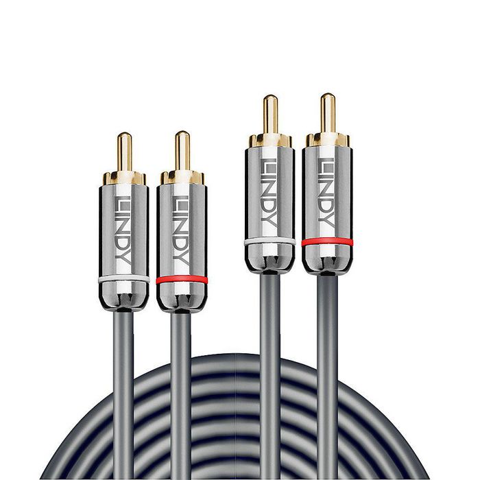 Lindy 0.5M Dual Phono Audio Cable, Cromo Line - W128370874