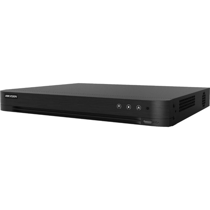 Hikvision Grabador de vídeo DVR 16 canales 5en1 AcuSense 5M MD 2.0 HDMI/VGA 2HDD 1U PoC - W126811934