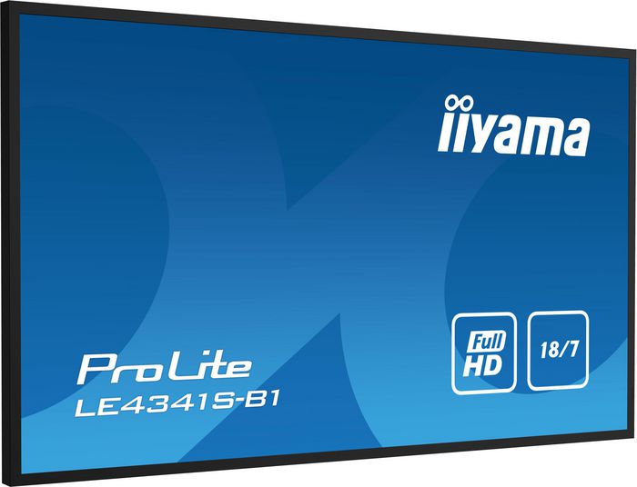 iiyama 43" 1920x1080, IPS panel, 1% Haze, Landscape mode, Speakers 2x 10W , VGA, 3x HDMI, 350cd/m², Media Play USB Port, Control LAN / RS232C, VESA 400x400 - W128381381