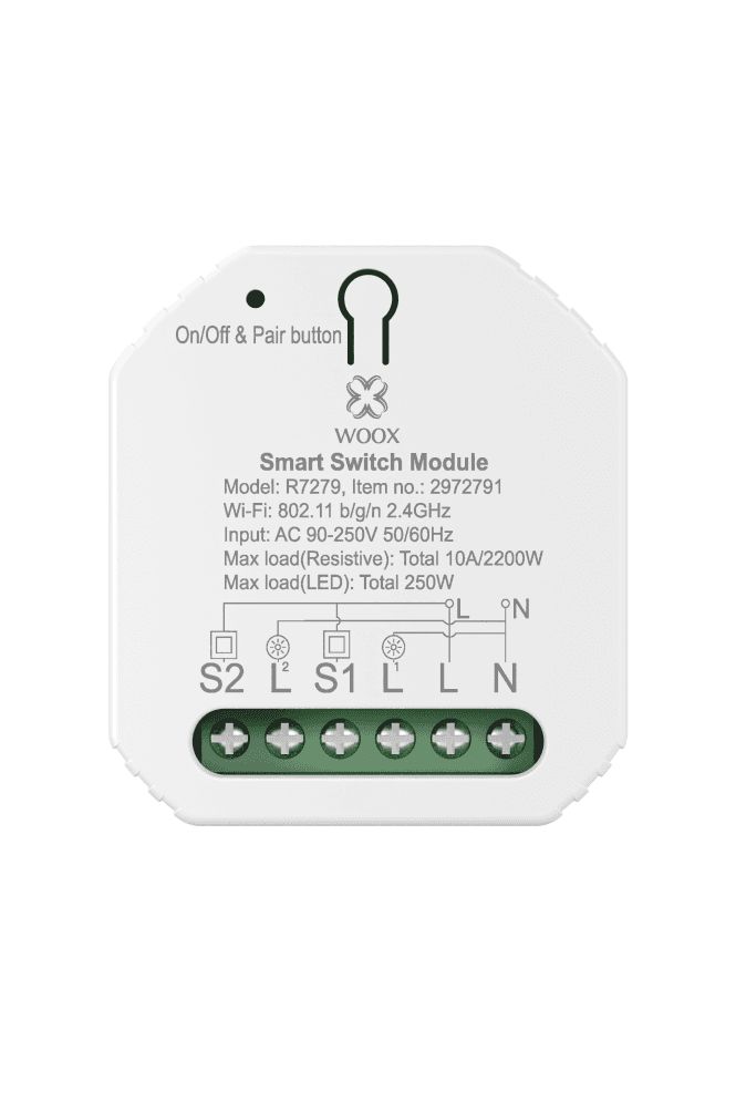 WOOX Smart switch 2-gang module - W128383021