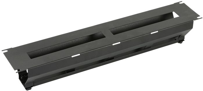 Lanview by Logon 2U 19" R TYPE CABLE MANAGEMENT PANEL WITH COVER BLACK - W128317226