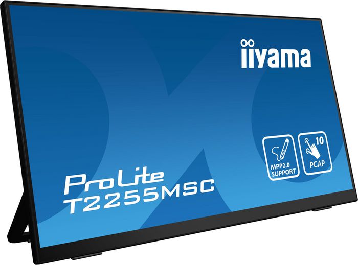 iiyama 21.5” multi-touch monitor, edge-to-edge glass, anti fingerprint coating, active stylus support,flexible stand - W128409387