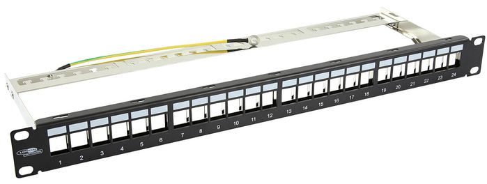 Lanview by Logon KEYSTONE 24-PORT PATCHPANEL UNEQUIPPED WITH BAR SUPPORT FTP - W128317746