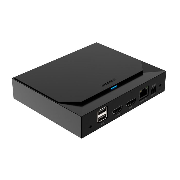 Hanwha Decodificador de vídeo 4 canales puerto HDMI dual 12V/PoE Wisenet - W127274077
