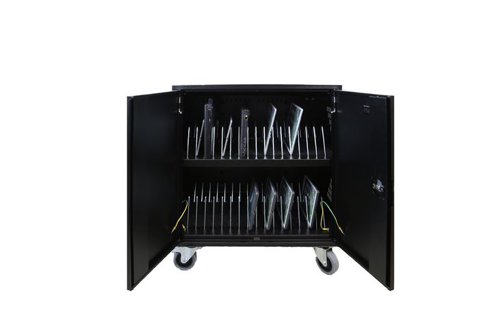 Leba NoteCart Flex 24 is a mobile storage and charging solution for 24 devices. - W125514820