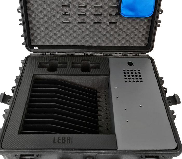 Leba Notecase Falcon is a Mobile, safe case for storage and charging of Tablets for USB-C 30W - W126552760