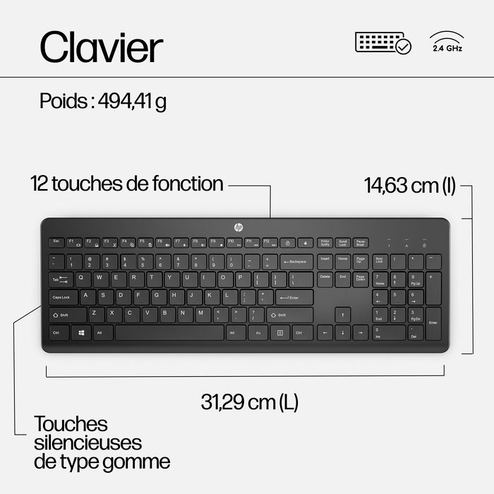 HP Wireless Keyboard Mouse GR - W126262577