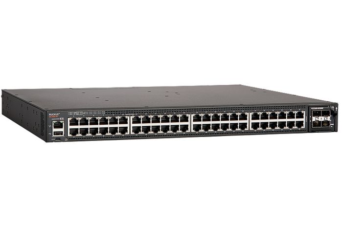 Ruckus 48-port 1 GbE SFP fiber switch, 3 modular slots for optional uplinks/stacking - W127294350