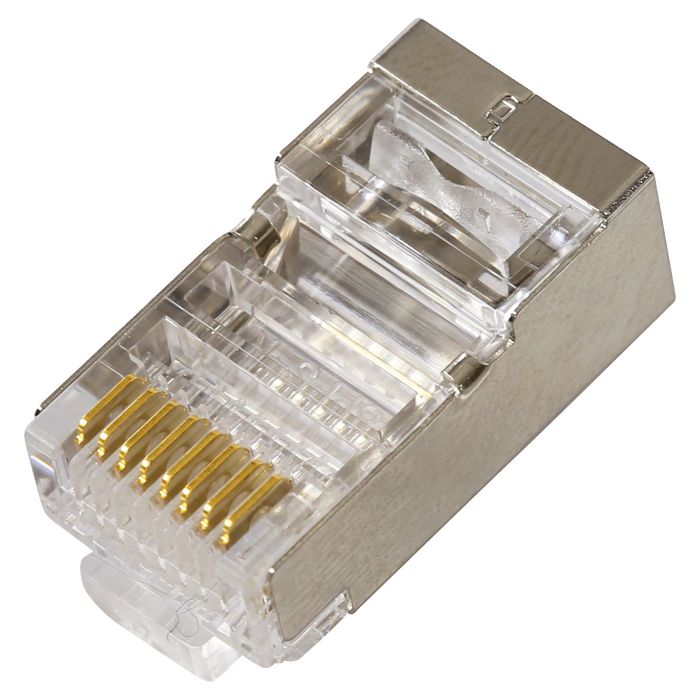 LOGON PROFESSIONAL RJ45 CAT6 SHIELDED EASY CONNECTOR+WHITE BOOT - 50PCS - W128318619